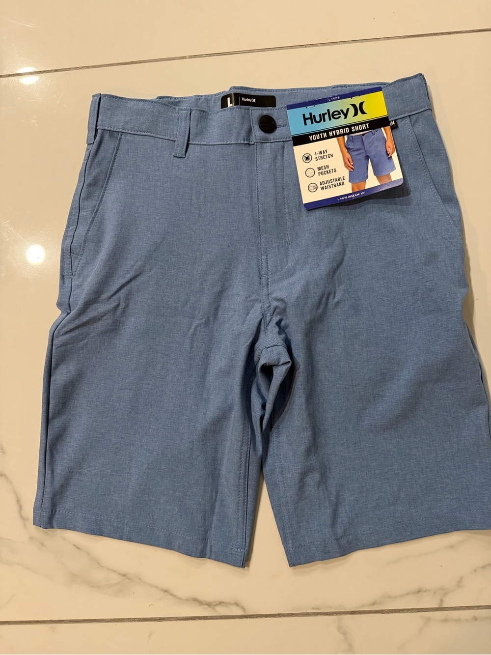 Hurley Men's Hybrid Shorts in Light Blue